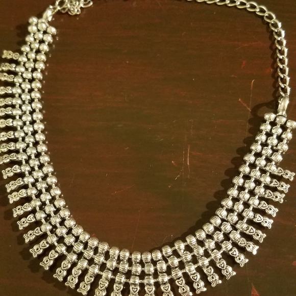 Silver emo gothic ball choker necklace - Picture 4 of 4